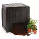 Curver KETER DECO Composter 340L barna műanyag kerti komposztáló láda aljzattal, 340 literes 74 x 72 x 70 cm komposzt tároló