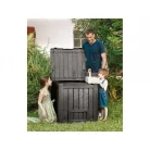 Curver KETER DECO Composter 340L barna műanyag kerti komposztáló láda aljzattal, 340 literes 74 x 72 x 70 cm komposzt tároló