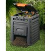   Curver KETER Eco Composter 320L fekete műanyag kerti komposztáló láda, 320 literes 65 x 65 x 75 cm komposzt tároló