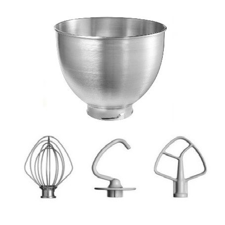 KitchenAid Classic 5K45 matt fekete 4.3L 275W fém konyhai robotgép, dagasztógép (5K45SSEBM)