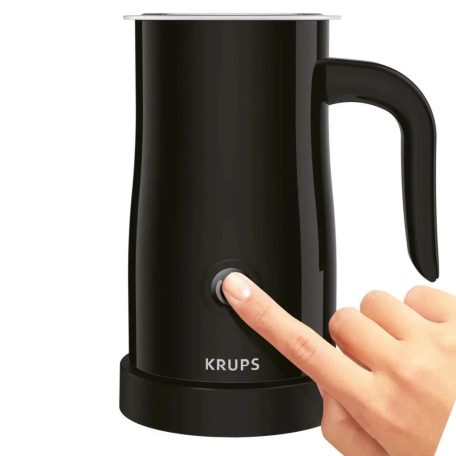 Krups XL100810 fekete automata, elektromos tejhabosító, 500W 600 ml űrtartalmú tejforraló (300 ml melegítés, 150 ml habosítás) 