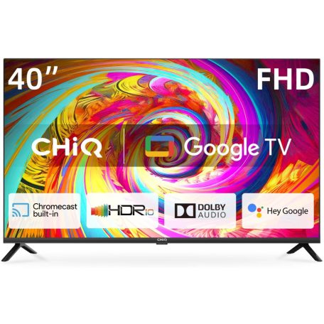 CHiQ L40G7B FHD 40" 100 cm FullHD 50 Hz 1920 x 1080 pixel Frameless HDR 10 LED TV, Google TV, HDMI, LAN, WIFI, Bluetooth, USB televízió, okostévé