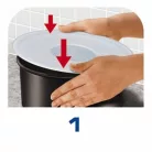Tefal Ingenio L9019052 műanyag 3 darabos fedő szett, tárolófedő szett 16 cm / 18 cm / 22 cm edényekhez