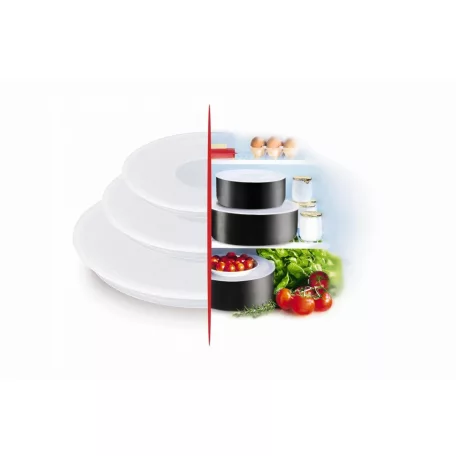 Tefal Ingenio L9019052 műanyag 3 darabos fedő szett, tárolófedő szett 16 cm / 18 cm / 22 cm edényekhez