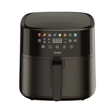 Linea LAFDH-0687 XXL 1700W 6L Dual Heat digitális Air Fryer, légkeveréses olajmentes sütő, Airfryer olajsütő, fritőz alsó és felső fűtőszállal, 8 programmal