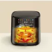   Linea LAFDH-0687 XXL 1700W 6L Dual Heat digitális Air Fryer, légkeveréses olajmentes sütő, Airfryer olajsütő, fritőz alsó és felső fűtőszállal, 8 programmal