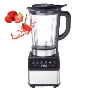   Misura LB-6110B inox (nemesacél) 800W 1,5L álló mixer, üveg kelyhes digitális turmixgép, Smoothie Maker, 6 beépített programmal, automatikus tisztítás funkcióval