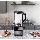 Misura LB-6110B inox (nemesacél) 800W 1,5L álló mixer, üveg kelyhes digitális turmixgép, Smoothie Maker, 6 beépített programmal, automatikus tisztítás funkcióval