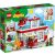 LEGO® 10970 DUPLO® Tűzoltóállomás és helikopter, Fire Station 117 elemű építőkocka készlet 3 éves kortól, told és indul tűzoltóautóval, létrával, fényekkel és szirénával