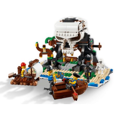 LEGO® Creator 31109 Kalózhajó 3 az 1-ben 1260 elemű építőkocka készlet (klasszikus Kalózhajó, rusztikus Kalóz fogadó és rejtélyes Koponya - sziget)