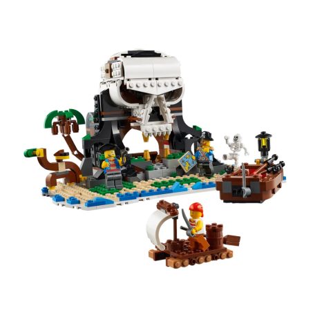 LEGO® Creator 31109 Kalózhajó 3 az 1-ben 1260 elemű építőkocka készlet (klasszikus Kalózhajó, rusztikus Kalóz fogadó és rejtélyes Koponya - sziget)