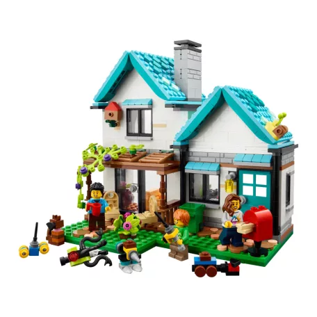 LEGO® Creator 3 az 1-ben Otthonos ház, 3 in 1 Családi ház, tóparti ház, toronyház, 808 elemű építőkocka készlet (LEGO 31139)