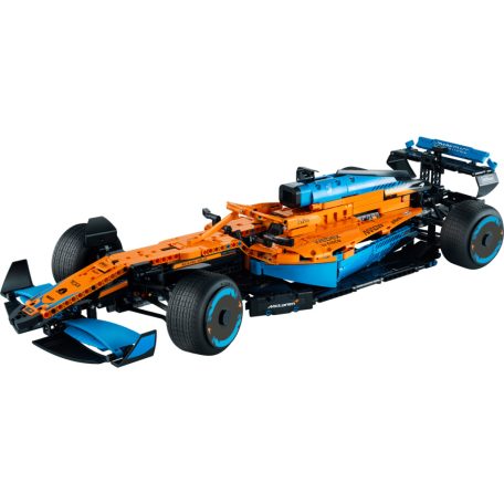 LEGO® Technic 42141 F1 McLaren Formula 1 versenyautó 13 x 65 x 27 cm 2022-es modell,  6-hengeres V-motorral, mozgó dugattyúkkal, kormányzással, felfüggesztéssel és differenciálművel, 1434 elemből