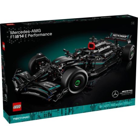 LEGO® Technic 42171 Mercedes-AMG F1 W14 E Performance 1643 elemű 2023-as Forma 1 versenyautó modell 1:8 méretarányban (13 x 63 x 26 cm)