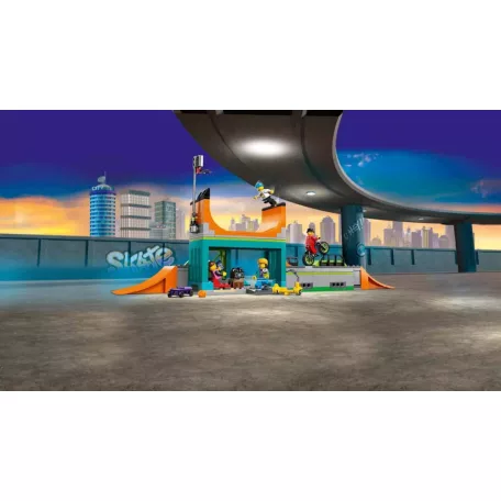 LEGO 60364 Skate - Lego City Gördeszkapark 454 darabos készlet, 4 minifigurával, 19 x 44 x 25 cm