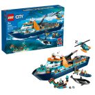 LEGO® City 60368 Sarkkutató hajó 815 elemű 19 x 71 x 17 cm építőkocka készlet helikopter, csónak, tengeralattjáró, vikinghajóroncs, kincsesláda, 7 minifigura, és kardszárnyú delfin kiegészítőkkel
