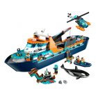 LEGO® City 60368 Sarkkutató hajó 815 elemű 19 x 71 x 17 cm építőkocka készlet helikopter, csónak, tengeralattjáró, vikinghajóroncs, kincsesláda, 7 minifigura, és kardszárnyú delfin kiegészítőkkel