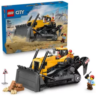   LEGO® City 60466 Sárga Buldózer, 682 darabos készlet,  munkagép sofőrrel és 2 munkás minifigurával 12 x 24 x 13 cm (LEGO City 60466)
