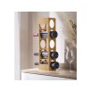   Livarno Home 402457 Wine Rack 10 palackos összecsukható / 5 palackos álló bambusz bortartó állvány, otthoni bor tároló