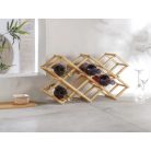 Livarno Home 402457 Wine Rack 10 palackos összecsukható / 5 palackos álló bambusz bortartó állvány, otthoni bor tároló