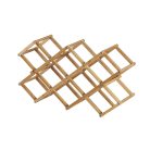 Livarno Home 402457 Wine Rack 10 palackos összecsukható / 5 palackos álló bambusz bortartó állvány, otthoni bor tároló