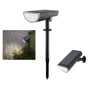   Livarno Home 14 LED-es Solar Lamp 4000K 600 lumen nagy fényerejű, falra szerelhető / leszúrható napelemes szolár kerti LED lámpa mozgásérzékelővel (444042)