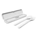 Livarno Home Travel Cutlery Set - 3 darabos BPA mentes, műanyag utazó (úti) evőeszköz készlet (kanál és villa), praktikus tároló dobozban