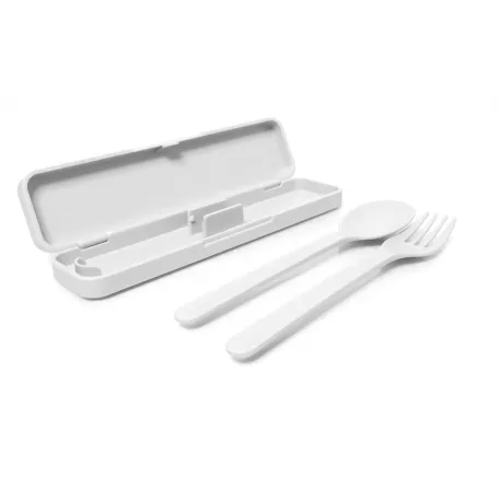 Livarno Home Travel Cutlery Set - 3 darabos BPA mentes, műanyag utazó (úti) evőeszköz készlet (kanál és villa), praktikus tároló dobozban