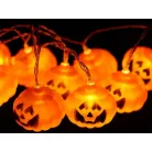 Livarno Home 10 LED Halloween Pumpkin Strings Light 185 cm elemes töklámpás fényfüzér 6 órás időzítővel, 10 db Halloween-i tök motívummal