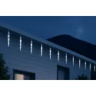 Livarno Home HF 12.6 m hidegfehér jégcsapfüzér, 15 db jégfehér LED olvadó, csepegő jégcsap, 148 db LED-el, futófénnyel 