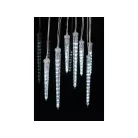Livarno Home HF 12.6 m hidegfehér jégcsapfüzér, 15 db jégfehér LED olvadó, csepegő jégcsap, 148 db LED-el, futófénnyel 