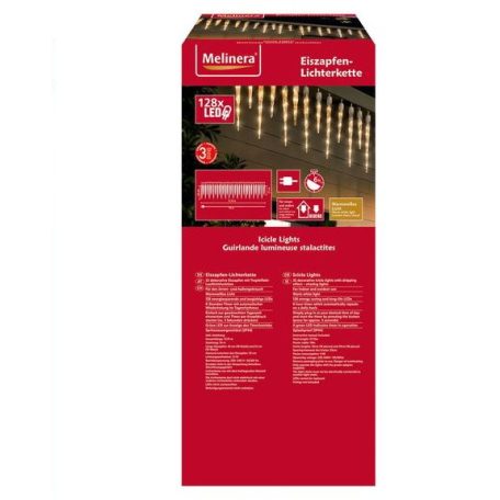 Livarno Home MF 1775 x 32 cm melegfehér LED jégcsapfüzér, 32 db olvadó, csepegő jégcsap 128 db LED-el, futófénnyel 