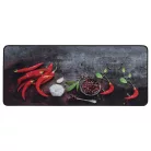 Livarno Home 50 x 120 cm fekete konyhai futószőnyeg, poliamid szőnyeg csúszásgátló aljjal és hurkolt szegéllyel, fűszernövény mintával
