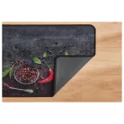 Livarno Home 50 x 120 cm fekete konyhai futószőnyeg, poliamid szőnyeg csúszásgátló aljjal és hurkolt szegéllyel, fűszernövény mintával