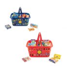 LIDL játék (gyermek) mini (26,5 x 18 x 12,8 cm) megtöltött bevásároló kosár, LIDL márkatermékekkel (üres dobozok)