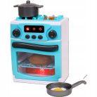 Little Kitchen 6 az 1-ben elemes, bekapcsolható játék háztartási gép csomag: Airfryer, sütő, mosogatógép, mosógép, kávéfőző és mikrohullámú sütő fény és hanghatásokkal