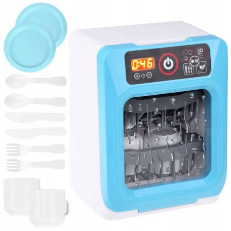 Little Kitchen 6 az 1-ben elemes, bekapcsolható játék háztartási gép csomag: Airfryer, sütő, mosogatógép, mosógép, kávéfőző és mikrohullámú sütő fény és hanghatásokkal