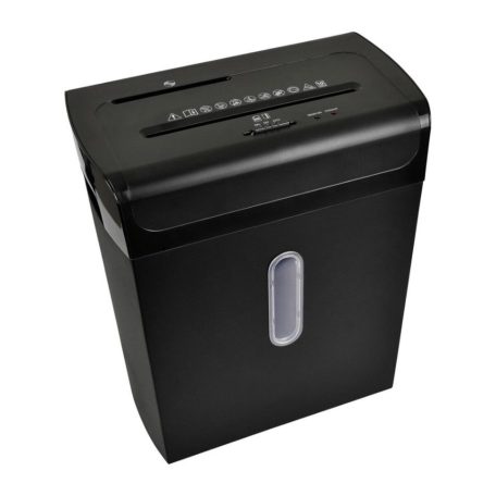 Monolight Office LUS-144 fekete 20L gyűjtőkosaras A4 300W keresztvágós (5 × 16 mm konfetti) iratmegsemmisítő CD és bankkártya vágóval