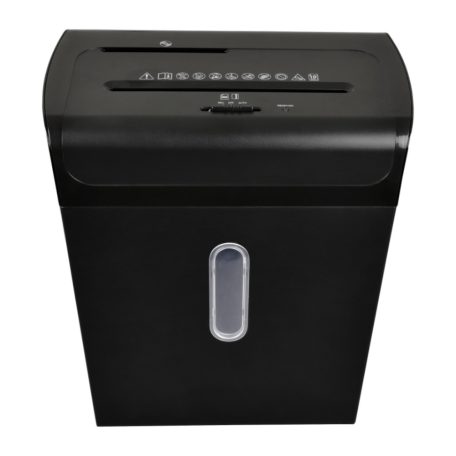 Monolight Office LUS-144 fekete 20L gyűjtőkosaras A4 300W keresztvágós (5 × 16 mm konfetti) iratmegsemmisítő CD és bankkártya vágóval