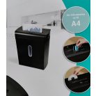 Monolight Office LUS-144 fekete 20L gyűjtőkosaras A4 300W keresztvágós (5 × 16 mm konfetti) iratmegsemmisítő CD és bankkártya vágóval