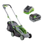 Lux-Tools ARM20-KIT Brushless fűnyírógép, 20V 4Ah akkus 33 cm vezeték nélküli, fűgyűjtős, akkumulátoros fűnyíró, 1 PowerSystem 4000 mAh li-ion akkuval és töltővel, kefe nélküli motorral