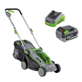   Lux-Tools ARM20-KIT Brushless fűnyírógép, 20V 4Ah akkus 33 cm vezeték nélküli, fűgyűjtős, akkumulátoros fűnyíró, 1 PowerSystem 4000 mAh li-ion akkuval és töltővel, kefe nélküli motorral