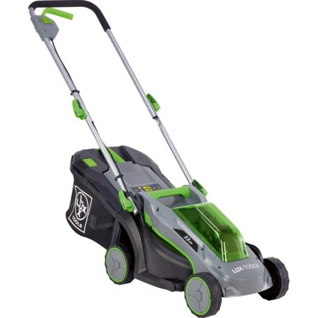 Lux-Tools ARM20-KIT Brushless fűnyírógép, 20V 4Ah akkus 33 cm vezeték nélküli, fűgyűjtős, akkumulátoros fűnyíró, 1 PowerSystem 4000 mAh li-ion akkuval és töltővel, kefe nélküli motorral