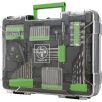   LUX-Tools Mobil Műhely 20V 35Nm akkus fúró, akkumulátoros csavarbehajtó 20V 2Ah akkuval, töltővel, kofferben, 76 részes fúrószár és bitfej készlettel (ABS-20MM) 