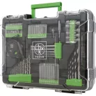 LUX-Tools Mobil Műhely 20V 35Nm akkus fúró, akkumulátoros csavarbehajtó 20V 2Ah akkuval, töltővel, kofferben, 76 részes fúrószár és bitfej készlettel (ABS-20MM) 