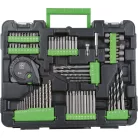 LUX-Tools Mobil Műhely 20V 35Nm akkus fúró, akkumulátoros csavarbehajtó 20V 2Ah akkuval, töltővel, kofferben, 76 részes fúrószár és bitfej készlettel (ABS-20MM) 