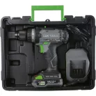 LUX-Tools Mobil Műhely 20V 35Nm akkus fúró, akkumulátoros csavarbehajtó 20V 2Ah akkuval, töltővel, kofferben, 76 részes fúrószár és bitfej készlettel (ABS-20MM) 