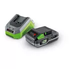LUX-Tools Mobil Műhely 20V 35Nm akkus fúró, akkumulátoros csavarbehajtó 20V 2Ah akkuval, töltővel, kofferben, 76 részes fúrószár és bitfej készlettel (ABS-20MM) 