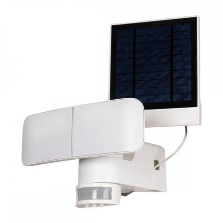 Lightway Solar 12W 6500K 900 lumen falra szerelhető, napelemes, szolár LED reflektor mozgásérzékelővel 