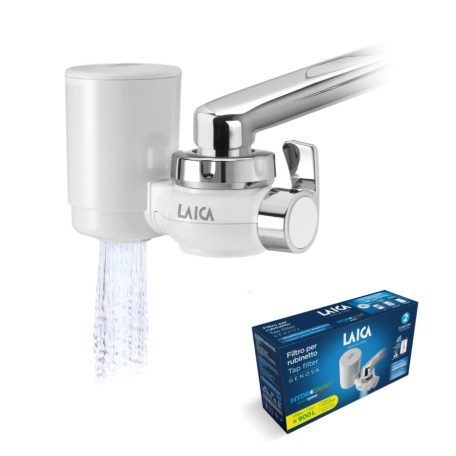 LAICA Genova HYDROSMART rendszerű csapra szerelhető mikroplasztik-stop vízszűrő, filter R10A